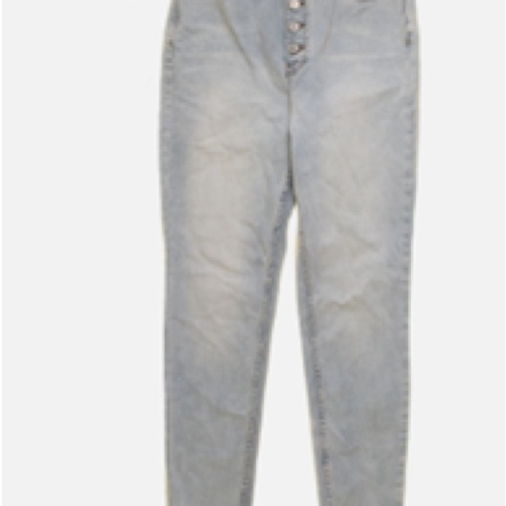 Free People- We The Free Mardi High Rise, Raw Hem, Skinny Jeans- Stone Beach - Picture 4 of 12